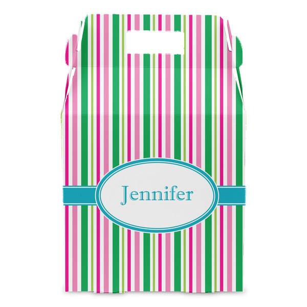 Grosgrain Stripe Gable Favor Box - Front