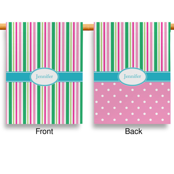 Grosgrain Stripe Garden Flags - Large - Double Sided - APPROVAL