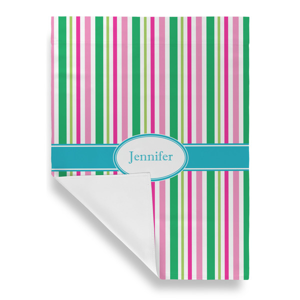 Grosgrain Stripe Garden Flags - Large - Single Sided - FRONT FOLDED