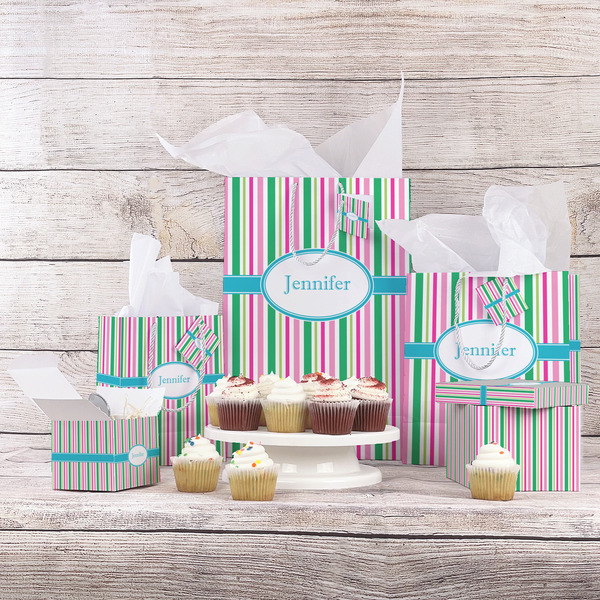 Grosgrain Stripe Gift Bags - In Context