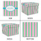 Grosgrain Stripe Gift Boxes with Lid - Canvas Wrapped - Small - Approval