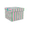 Grosgrain Stripe Gift Box with Lid - Canvas Wrapped - Small (Personalized)