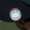 Grosgrain Stripe Golf Ball Marker Hat Clip - Gold - On Hat