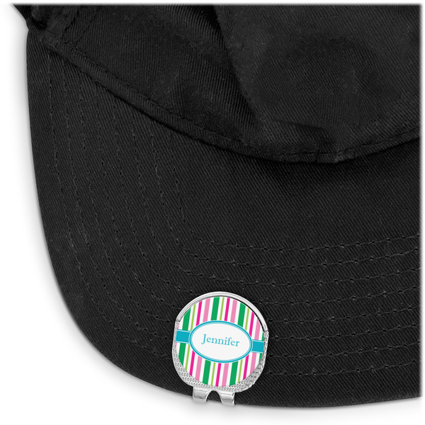 Grosgrain Stripe Golf Ball Marker Hat Clip - Main
