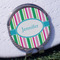 Grosgrain Stripe Golf Ball Marker Hat Clip - Silver - Front