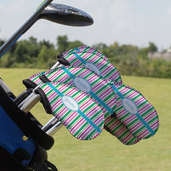 Custom Grosgrain Stripe Golf Club Iron Cover - Set of 9 (Personalized)