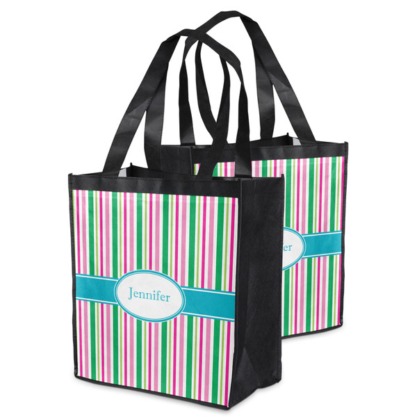 Grosgrain Stripe Grocery Bag - MAIN