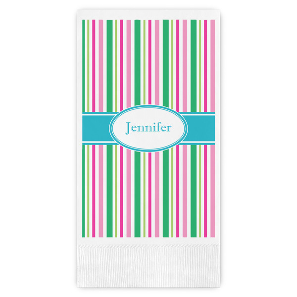 Custom Grosgrain Stripe Guest Towels - Full Color (Personalized)