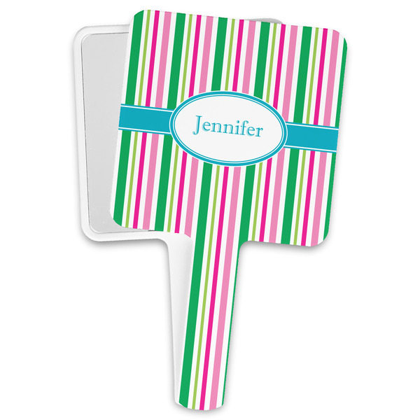 Custom Grosgrain Stripe Hand Mirror (Personalized)