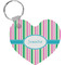 Grosgrain Stripe Heart Keychain (Personalized)