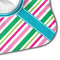 Grosgrain Stripe Hooded Baby Towel- Detail Corner
