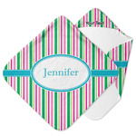 Grosgrain Stripe Hooded Baby Towel (Personalized)