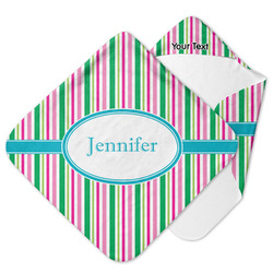 Grosgrain Stripe Hooded Baby Towel (Personalized)