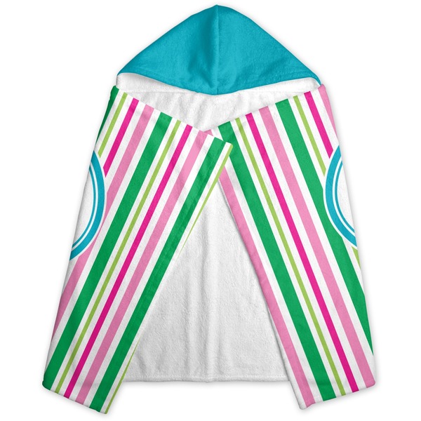 Grosgrain Stripe Hooded Towel - Folded