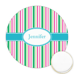 Grosgrain Stripe Printed Cookie Topper - Round (Personalized)