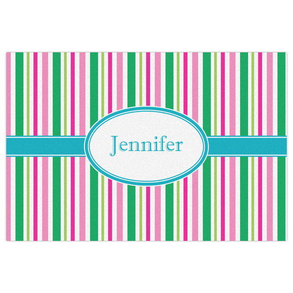 Grosgrain Stripe Indoor / Outdoor Rug - 2'x3' - Front Flat