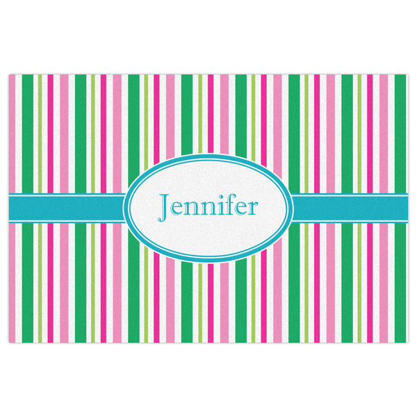 Grosgrain Stripe Indoor / Outdoor Rug - 4'x6' - Front Flat