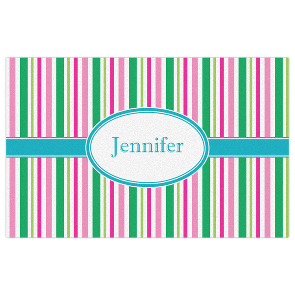 Grosgrain Stripe Indoor / Outdoor Rug - 5'x8' - Front Flat