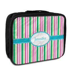 Grosgrain Stripe Insulated Lunch Bag w/ Name or Text