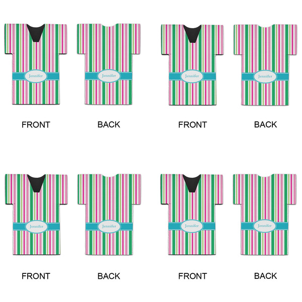 Grosgrain Stripe Jersey Bottle Cooler - Set of 4 - APPROVAL