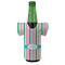 Grosgrain Stripe Jersey Bottle Cooler - Set of 4 - FRONT (on bottle)