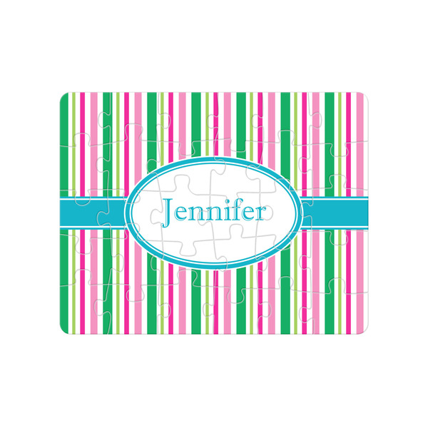 Custom Grosgrain Stripe Jigsaw Puzzles (Personalized)