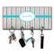 Grosgrain Stripe Key Hanger w/ 4 Hooks & Keys