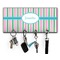Grosgrain Stripe Key Hanger w/ 4 Hooks w/ Name or Text