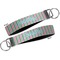Grosgrain Stripe Key-chain - Metal and Nylon - Front and Back