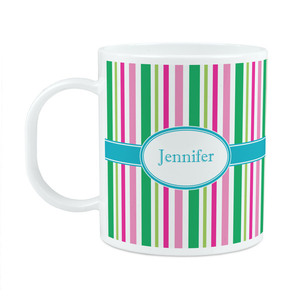 Custom Grosgrain Stripe Plastic Kids Mug (Personalized)
