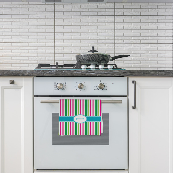 Grosgrain Stripe Kitchen Towel - Poly Cotton - Lifestyle