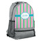 Grosgrain Stripe Large Backpack - Gray - Angled View