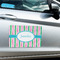 Grosgrain Stripe Large Rectangle Car Magnets- In Context