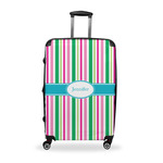Grosgrain Stripe Suitcase - 28" Large - Checked w/ Name or Text