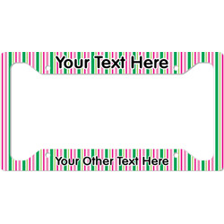 Grosgrain Stripe License Plate Frame - Style A (Personalized)