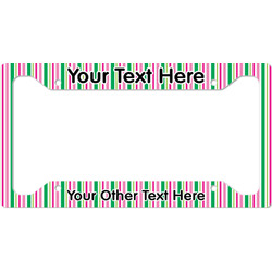 Grosgrain Stripe License Plate Frame - Style A (Personalized)