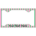 Grosgrain Stripe License Plate Frame - Style C (Personalized)