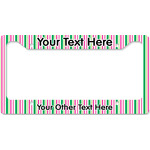 Grosgrain Stripe License Plate Frame - Style B (Personalized)