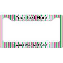 Grosgrain Stripe License Plate Frame - Style B (Personalized)