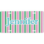 Grosgrain Stripe Front License Plate (Personalized)