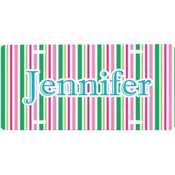 Grosgrain Stripe Front License Plate (Personalized)