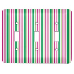 Grosgrain Stripe Light Switch Cover (3 Toggle Plate)