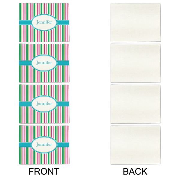 Grosgrain Stripe Linen Placemat - APPROVAL Set of 4 (single sided)