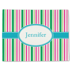 Grosgrain Stripe Single-Sided Linen Placemat - Single w/ Name or Text