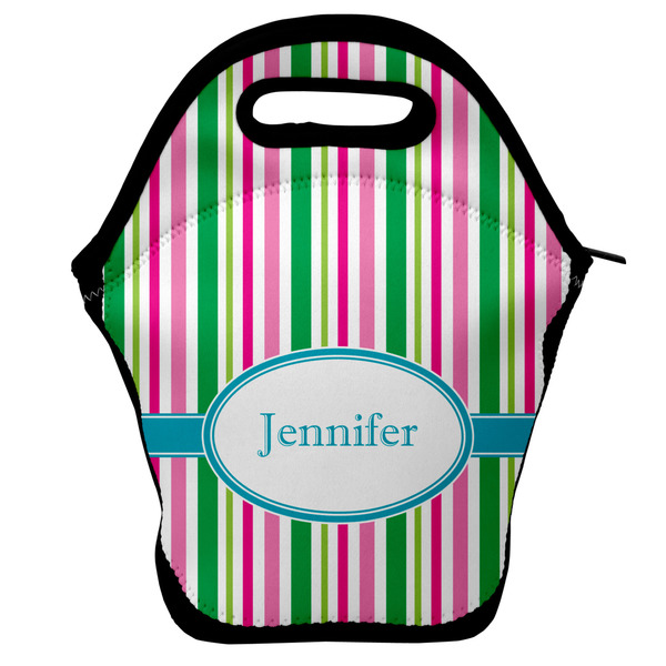 Custom Grosgrain Stripe Lunch Bag w/ Name or Text