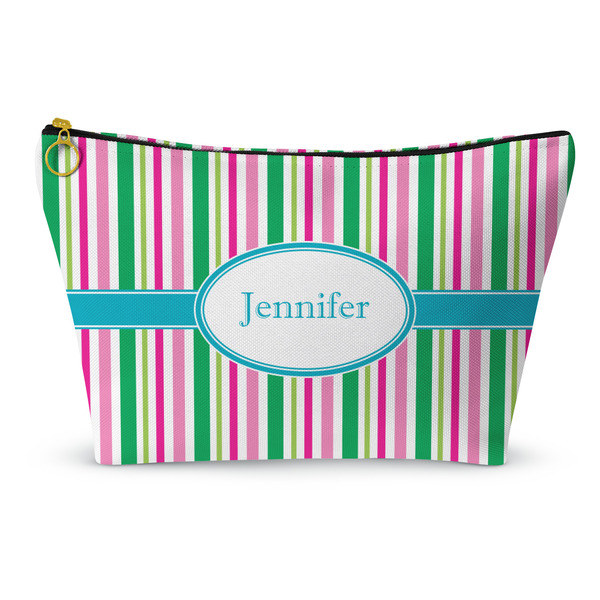 Custom Grosgrain Stripe Makeup Bag (Personalized)