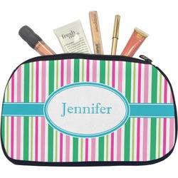 Grosgrain Stripe Makeup / Cosmetic Bag - Medium (Personalized)