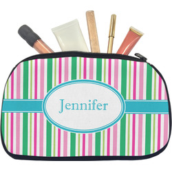 Grosgrain Stripe Makeup / Cosmetic Bag - Medium (Personalized)