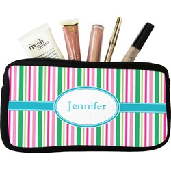 Grosgrain Stripe Makeup / Cosmetic Bag - Small (Personalized)