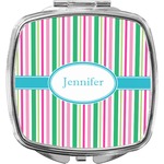 Grosgrain Stripe Compact Makeup Mirror (Personalized)